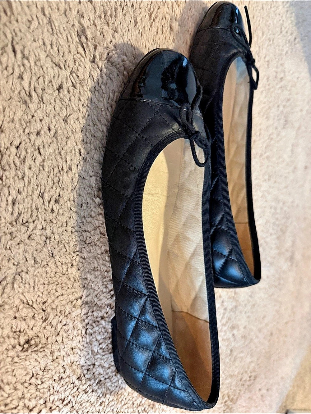 Jon Josef Black Patent Toe Ballet Flats